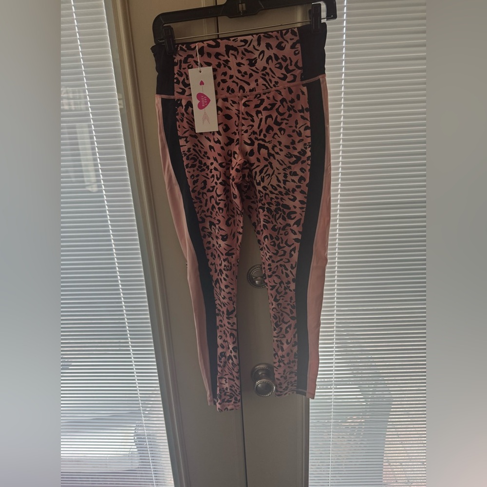 Rare Buddy Love Leopard Print High Rise Leggings - Size Small